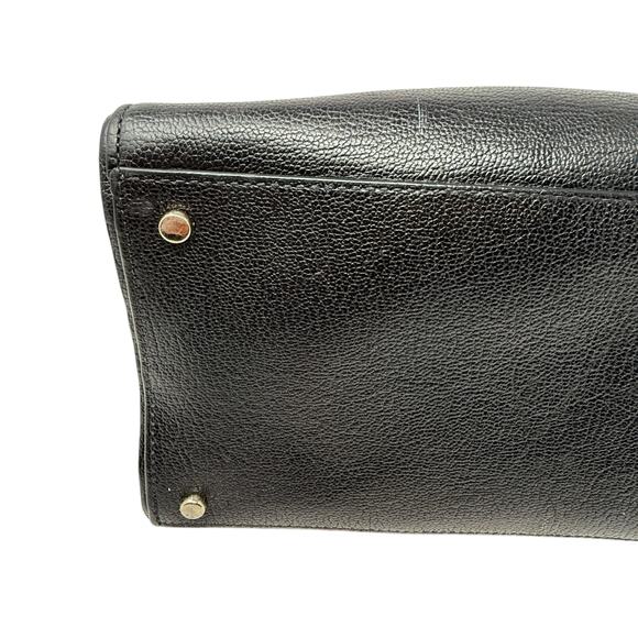 Kate Spade New York Black Manor Place Cow Leather Rhinestones Bow Satchel Purse - Picture 7 of 16